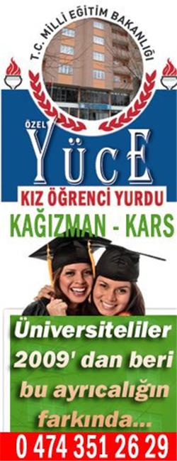 Yüce Yüksek Öğrenim Kız Öğrenci Yurdu - Kars